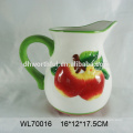 Hand painting apple design ceramic milk mugs